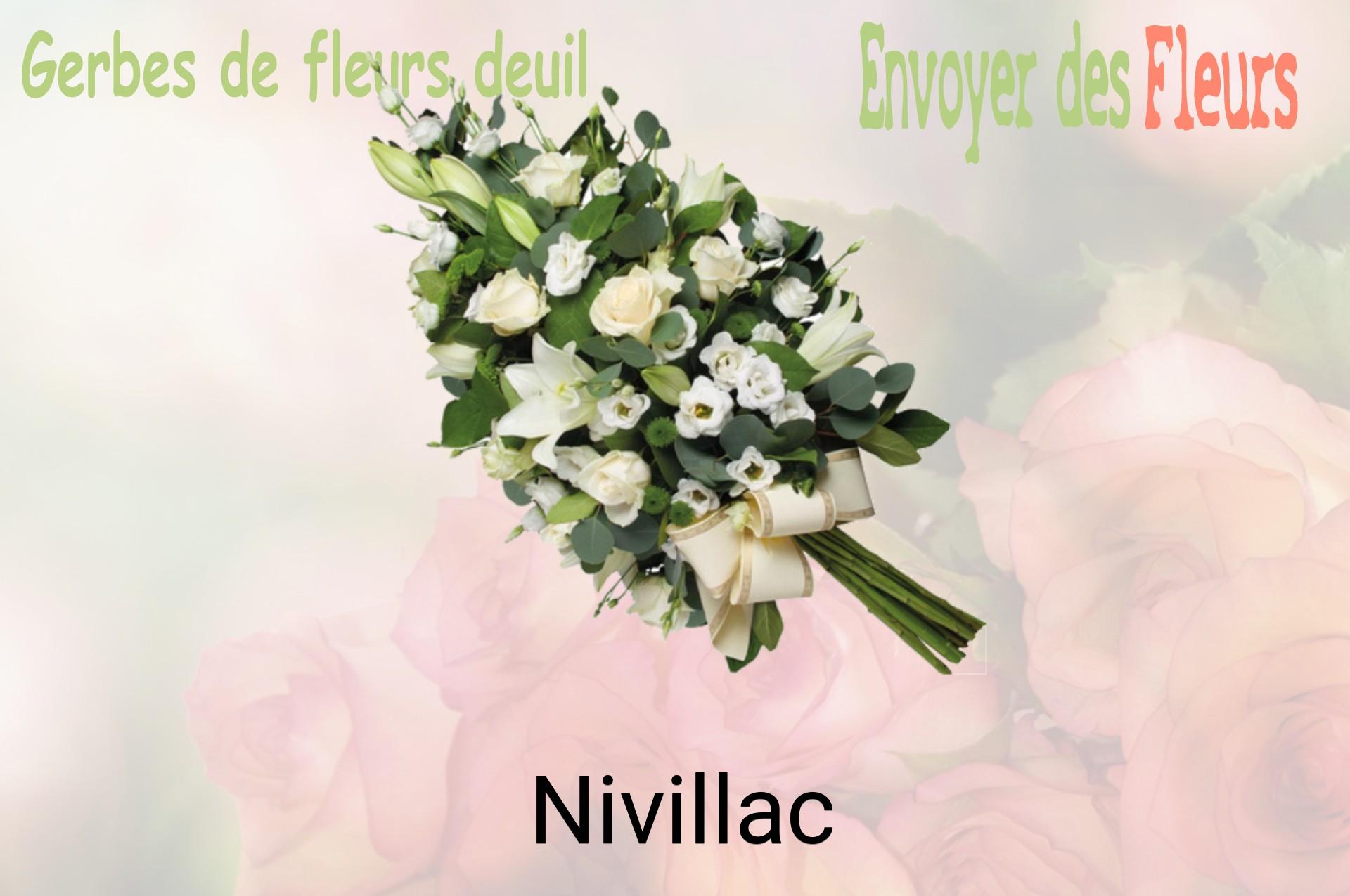 Gerbe de fleurs de deuil livrée à Nivillac